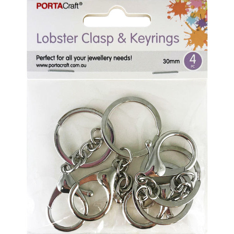 Porta Craft Keyrings with Lobster Clasp 30x20mm