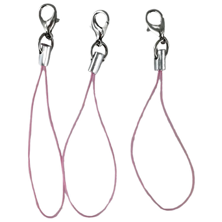 Loop Cord 50mm with 12mm Lobster Clasps 10pk - Pink