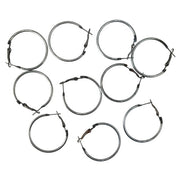 Porta Craft Silver Colour Earring Hoops 35mm