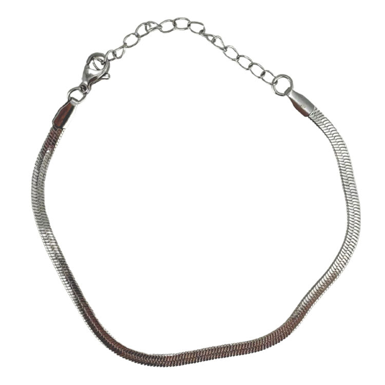 Snake Chain Bracelet with 10mm Lobster Clasp