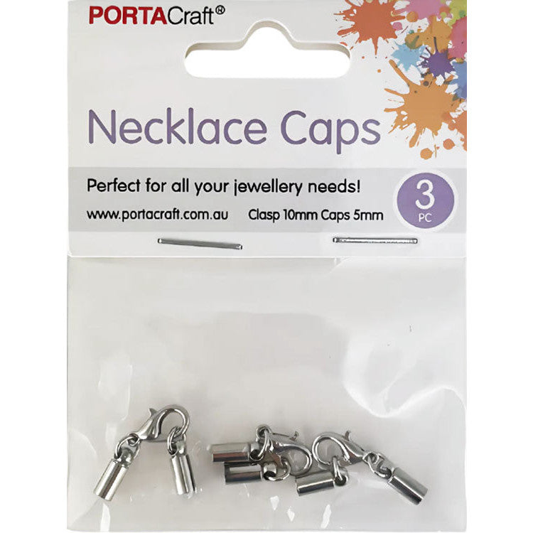 Porta Craft Silver Colour Necklace Caps 5mm