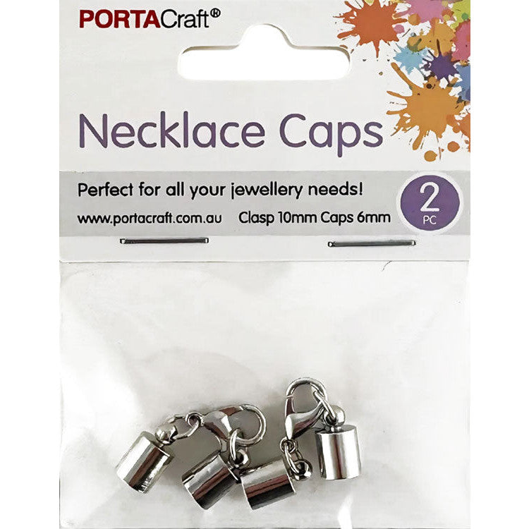 Porta Craft Silver Colour Necklace Caps 6mm
