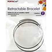Porta Craft Silver Colour Adjustable Bangles