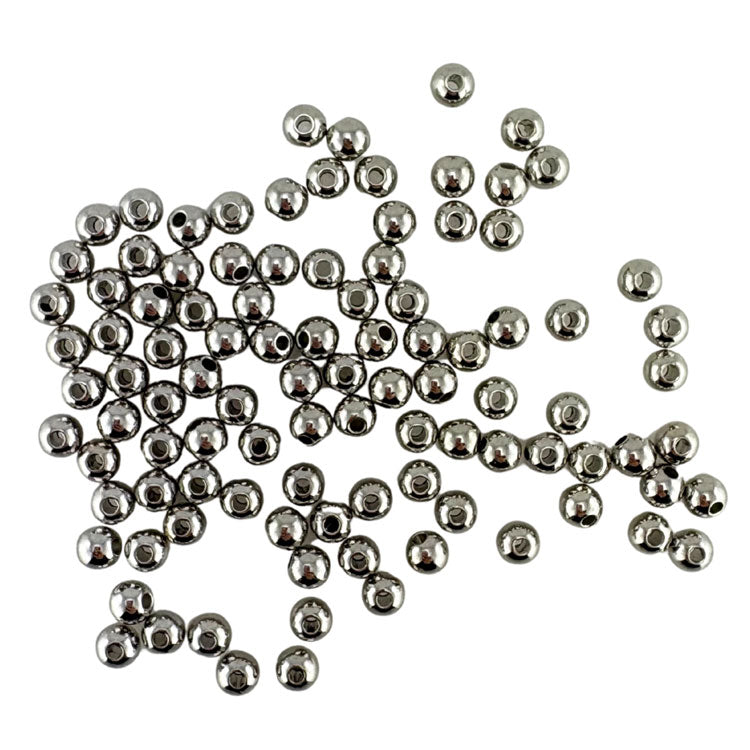 Beads Round 5mm 100pk - Silver Colour