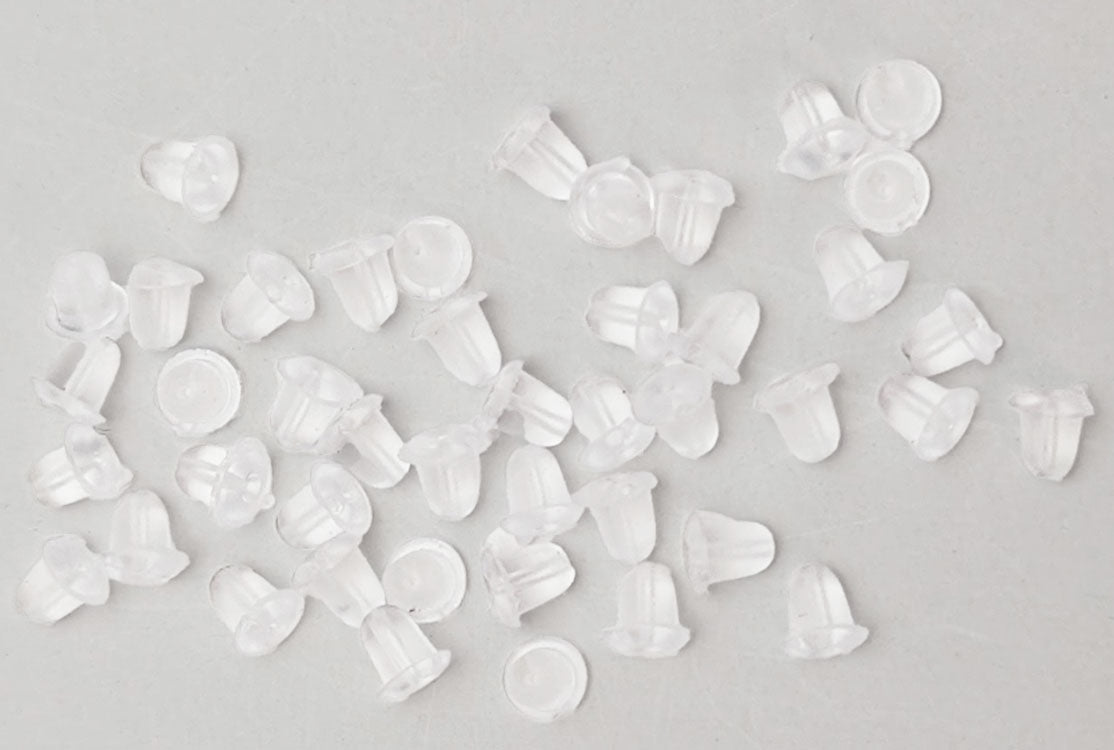 Rubber Earring Stoppers 4mm 400pk - Clear