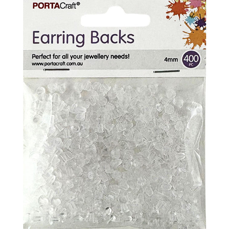 Porta Craft Clear Rubber Earring Stoppers 4mm