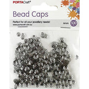 Floral Bead Caps 6mm 500pk - Silver Colour