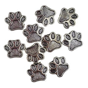 Paw Print Bead Spacers 14x12x3.5mm 20g