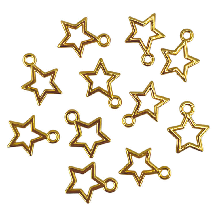 Porta Craft Gold Colour Metal Star Charms