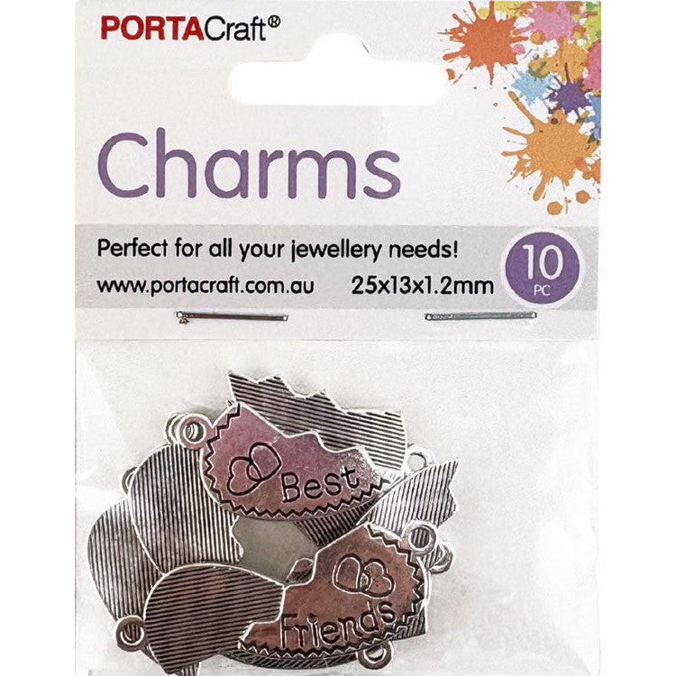 Porta Craft Silver Colour Best Friend Charms