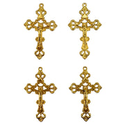 Metal Cross Charms 4pk - Gold Colour