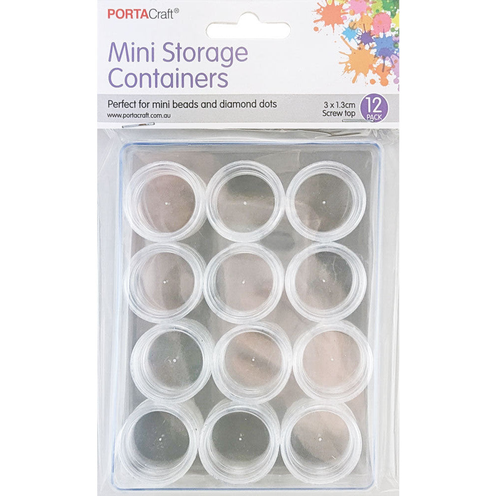 Mini Round Storage Containers 30x13mm with Case 12pk – Craft Vault