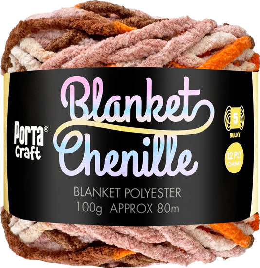 12ply Chenille Blanket Yarn Multicolour Outback