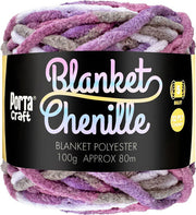 12ply Chenille Blanket Yarn Multicolour Berry Neapolitan
