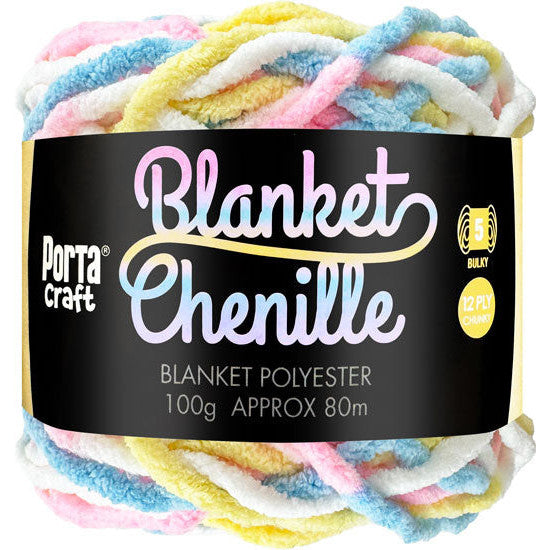 12ply Chenille Blanket Yarn Multicolour Easter Egg