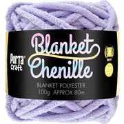 12ply Chenille Blanket Yarn Solid Colour Lavender