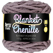 12ply Chenille Blanket Yarn Solid Colour Aubergine