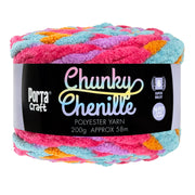 Porta Craft Chunky Chenille Yarn 200g 16ply 58m Pixie Coral