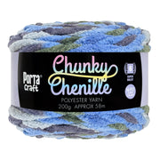 Porta Craft Chunky Chenille Yarn 200g 16ply 58m Dolphin