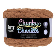 Porta Craft Chunky Chenille Yarn 200g 16ply 58m Teddy Bear