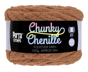 Porta Craft Chunky Chenille Yarn 200g 16ply 58m Teddy Bear