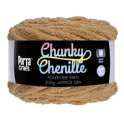Porta Craft Chunky Chenille Yarn 200g 16ply 58m Latte