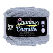 Porta Craft Chunky Chenille Yarn 200g 16ply 58m Stone