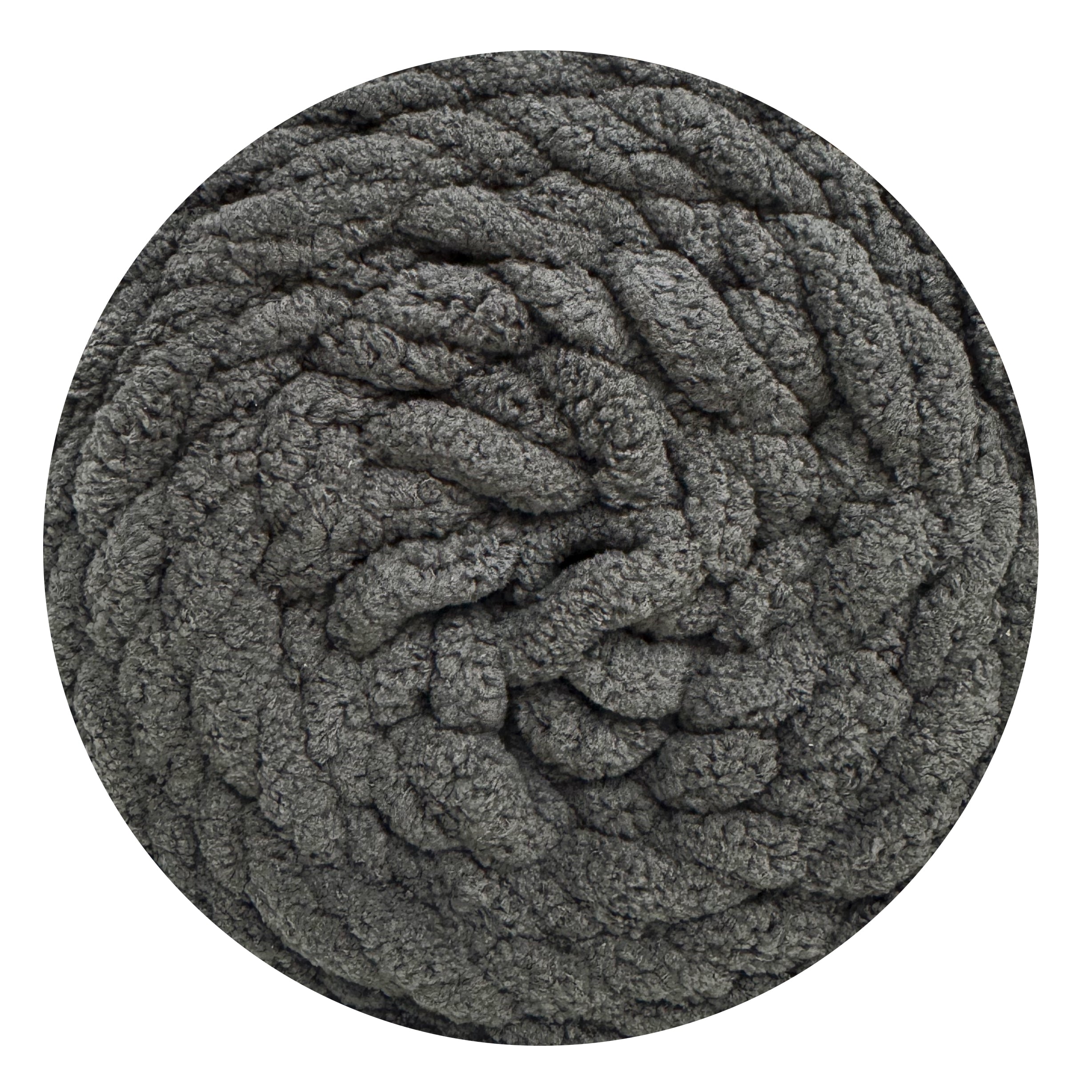 Dark Grey - Porta Craft Chunky Chenille Yarn 200g 16ply 58m