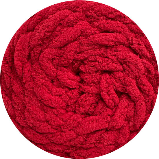 16 ply Chunky Chenille Yarn Crimson