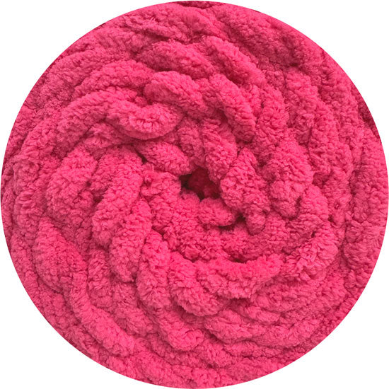16 ply Chunky Chenille Yarn Hot Pink