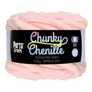 Porta Craft Chunky Chenille Yarn 200g 16ply 58m Baby Pink