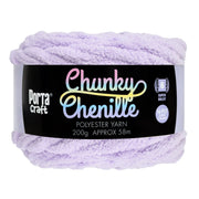 Porta Craft Chunky Chenille Yarn 200g 16ply 58m Lavender
