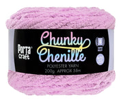 Porta Craft Chunky Chenille Yarn 200g 16ply 58m Lilac