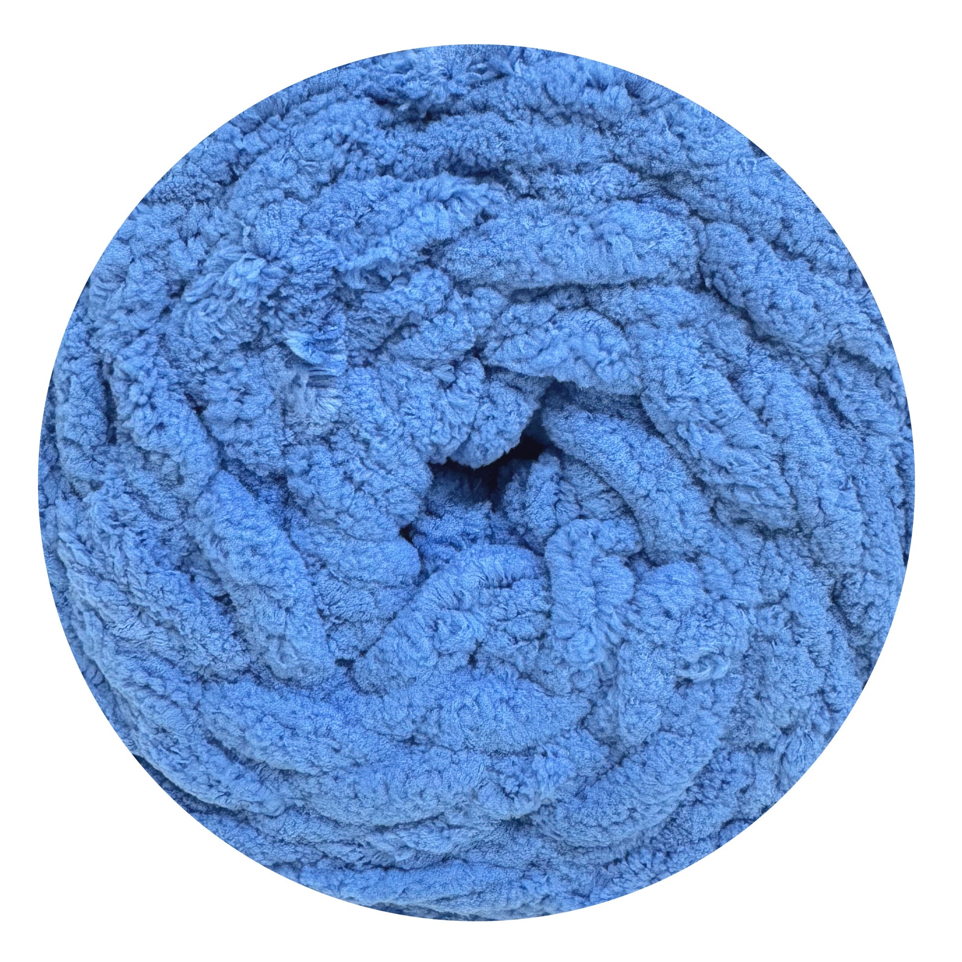 Bright Blue - Porta Craft Chunky Chenille Yarn 200g 16ply 58m