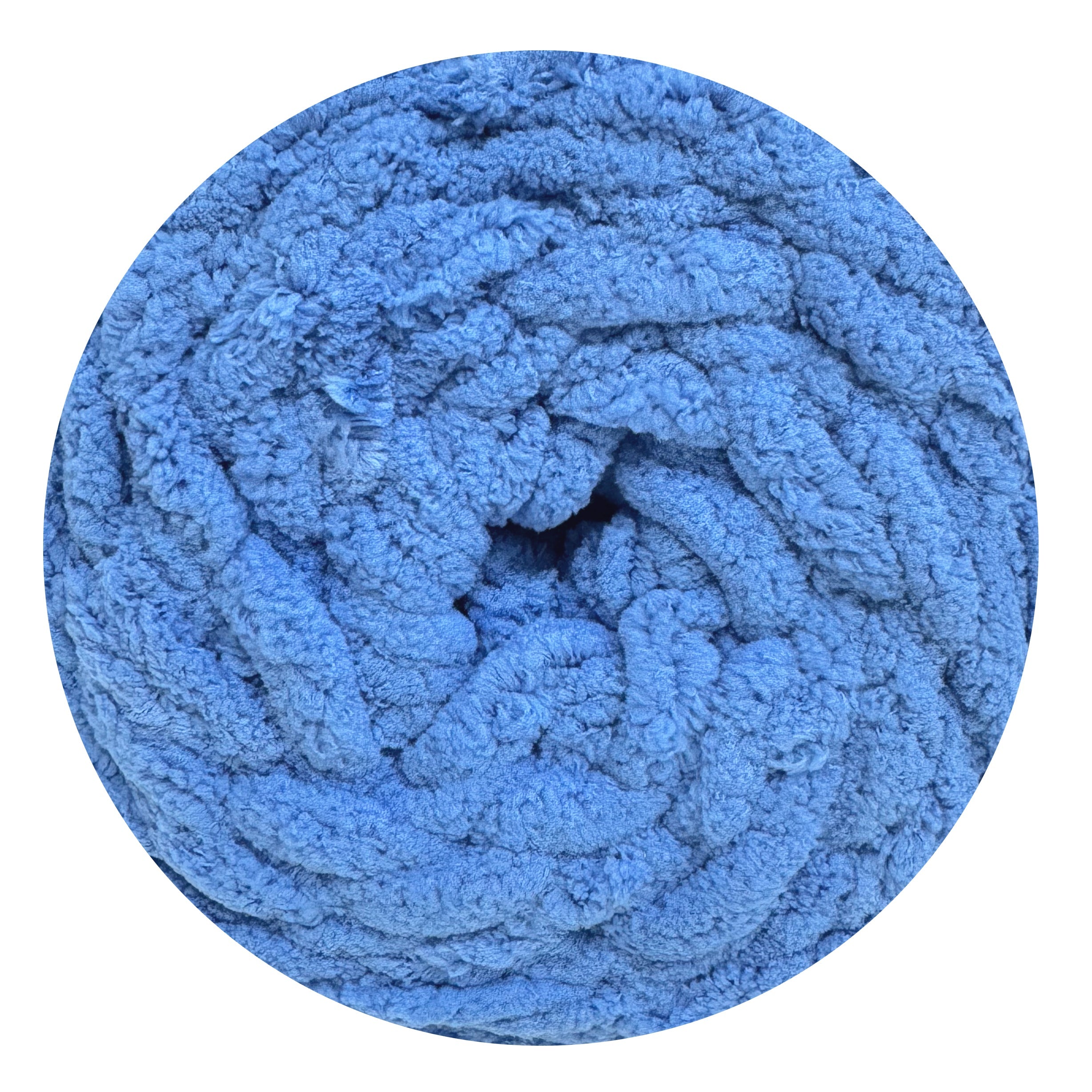 Bright Blue - Porta Craft Chunky Chenille Yarn 200g 16ply 58m