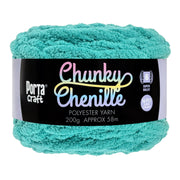 Porta Craft Chunky Chenille Yarn 200g 16ply 58m Teal