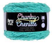 Porta Craft Chunky Chenille Yarn 200g 16ply 58m Teal
