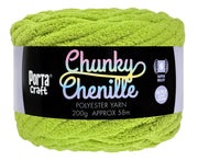 Porta Craft Chunky Chenille Yarn 200g 16ply 58m Tree Frog