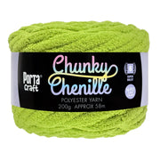 Porta Craft Chunky Chenille Yarn 200g 16ply 58m Tree Frog