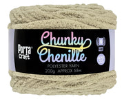 Porta Craft Chunky Chenille Yarn 200g 16ply 58m Taupe