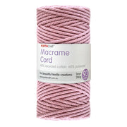 Macrame Cord Twisted 280g 3mm 93m Baby Pink