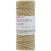 Macrame Cord Twisted 39m 3mm - Almond