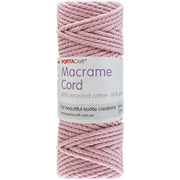 Macrame Cord Twisted 39m 3mm - Baby Pink