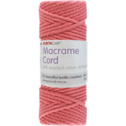 Macrame Cord Twisted 39m 3mm - Coral