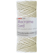 Macrame Cord Twisted 39m 3mm - Cream