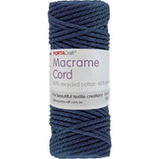 Macrame Cord Twisted 39m 3mm - Navy