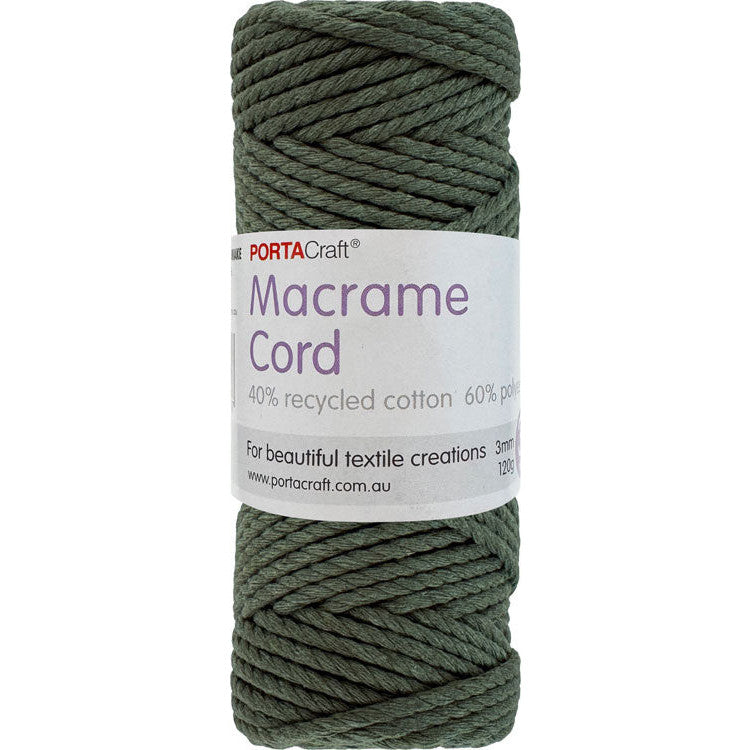 Macrame Cord Twisted 39m 3mm - Pine