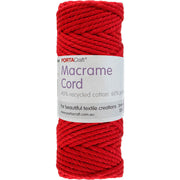 Macrame Cord Twisted 39m 3mm - Red