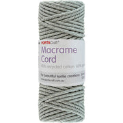 Macrame Cord Twisted 39m 3mm - Silver Grey