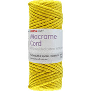Macrame Cord Twisted 39m 3mm - Sunshine